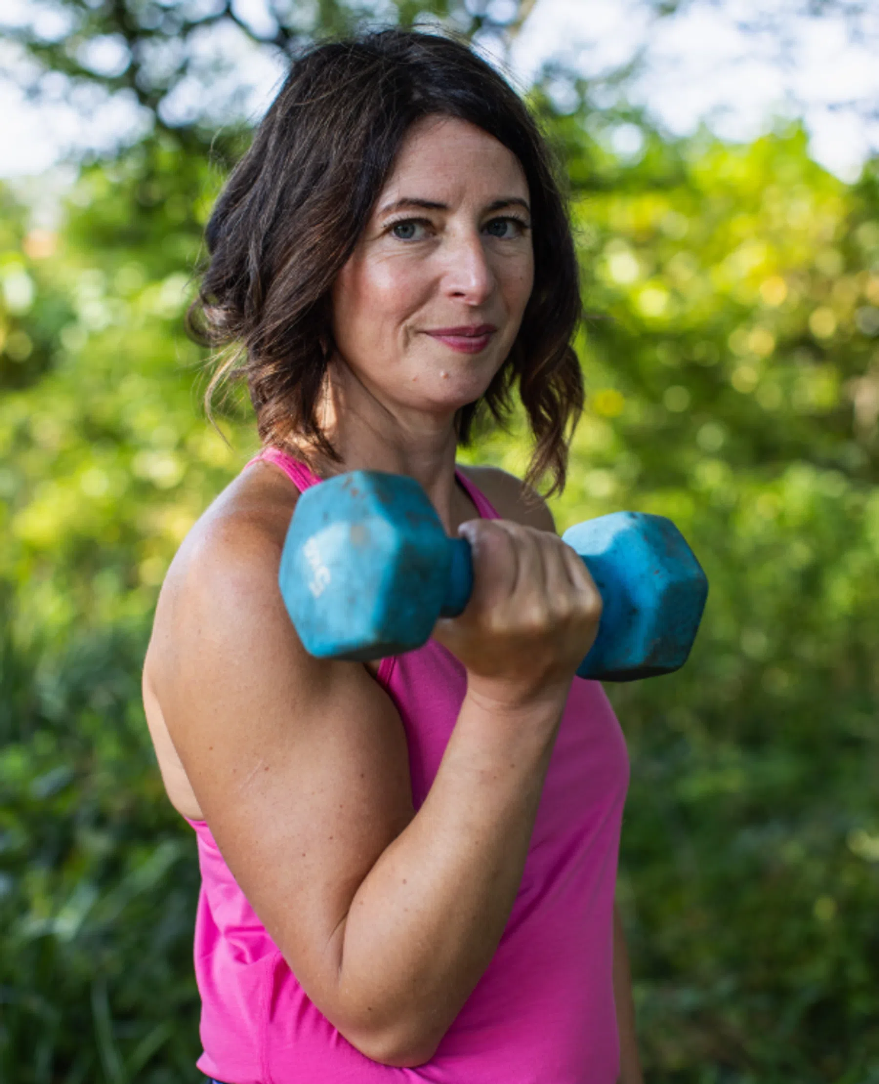 Emma McCaffrey foto met gewichtjes
